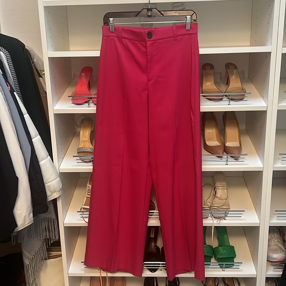 Zara Full Length Pant Fuscia Size M 8345/707 - Picture 2 of 4